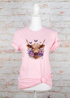 PURPLE Baby Highland Cow Graphic Tee Ocean and 7th