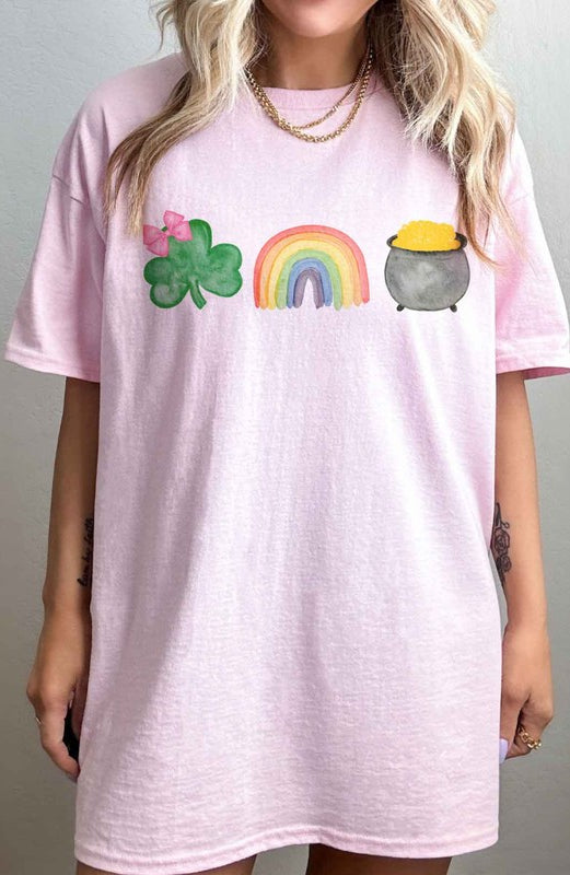 ST PATRICKS DAY OVERSIZED GRAPHIC TEE ROSEMEAD LOS ANGELES CO