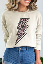 LEOPARD LIGHTNIGN GRAPHIC SWEATSHIRT ROSEMEAD LOS ANGELES CO