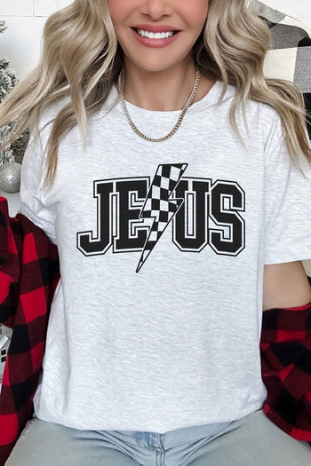 JESUS LIGHTNING GRAPHIC TEE ALPHIA