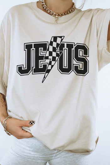 JESUS LIGHTNING GRAPHIC TEE ALPHIA