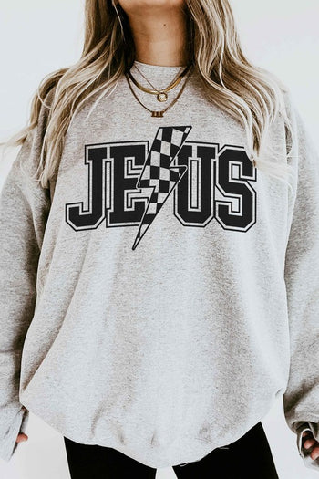 JESUS LIGHTNING GRAPHIC SWEATSHIRT ALPHIA