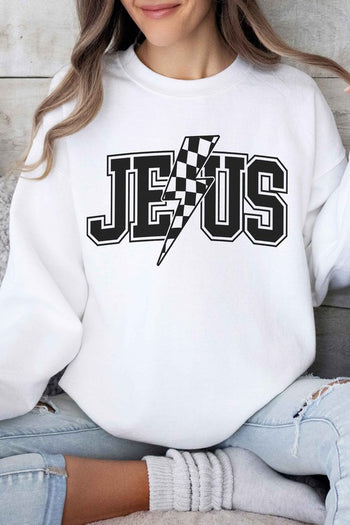 JESUS LIGHTNING GRAPHIC SWEATSHIRT ALPHIA