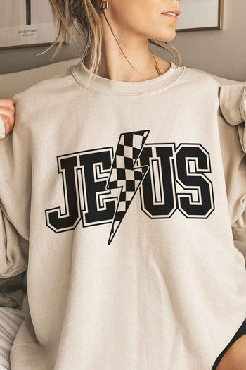 JESUS LIGHTNING OVERSIZED SWEATSHIRT ALPHIA