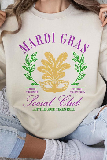 MARDI GRAS SOCIAL CLUB GRAPHIC SWEATSHIRT ALPHIA