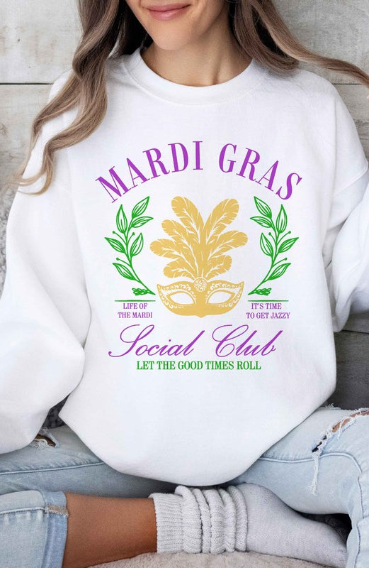 MARDI GRAS SOCIAL CLUB GRAPHIC SWEATSHIRT ALPHIA