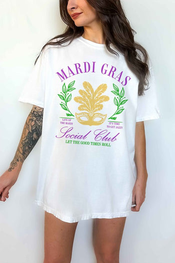 MARDI GRAS SOCIAL CLUB OVERSIZED TEE ALPHIA