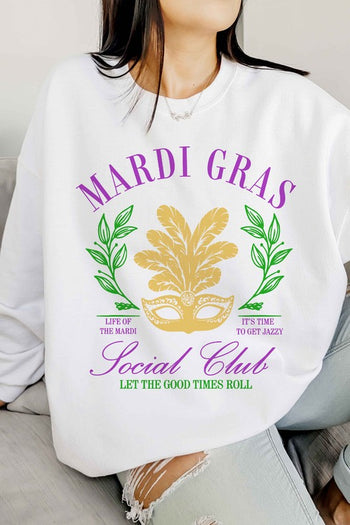 MARDI GRAS SOCIAL CLUB OVERSIZED SWEATSHIRT ALPHIA