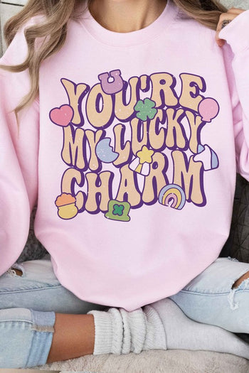 LUCKY CHARM ST PATRICKS GRAPHIC SWEATSHIRT ALPHIA