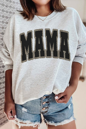 LEOPARD MAM GRAPHIC SWEATSHIRT ALPHIA