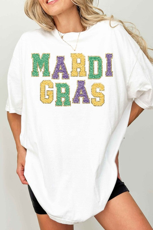 MARDI GRAS GRAPHIC OVERSIZED TEE ALPHIA