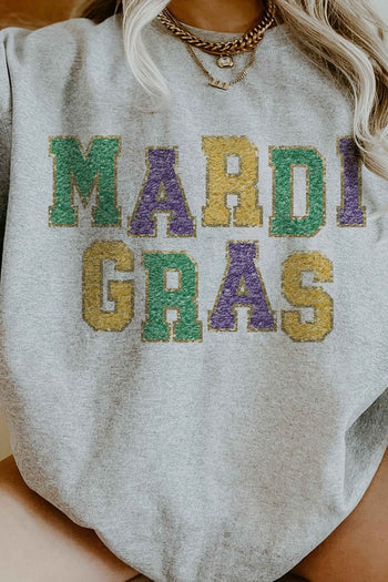 MARDI GRAS GRAPHIC OVERSIZED SWEATSHIRT ALPHIA