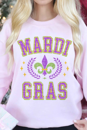 MARDI GRAS PARTY GRAPHIC SWEATSHIRT ALPHIA