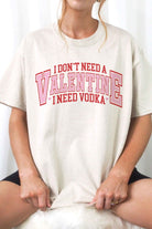 I NEED VODKA VALENTINES GRAPHIC TEE ALPHIA