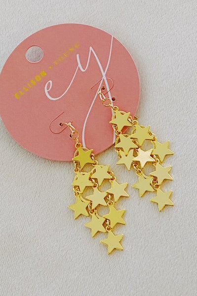 Nine Stars Lined Chandelier Earring Ellison and Young