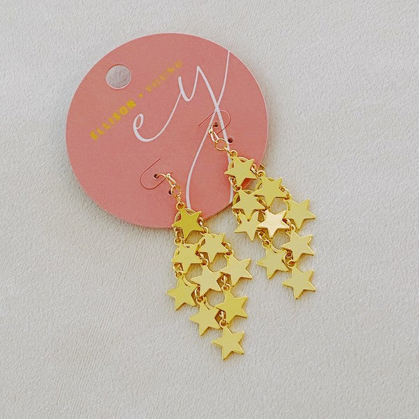 Nine Stars Lined Chandelier Earring Ellison and Young