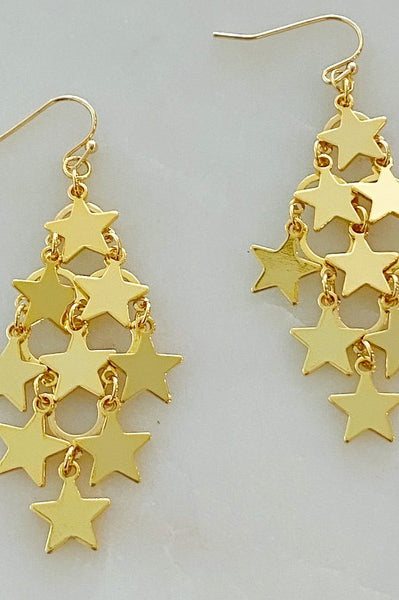 Nine Stars Lined Chandelier Earring Ellison and Young