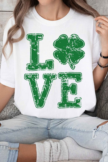 ST PATRICKS CLOVER LOVE GRAPHIC TEE ALPHIA