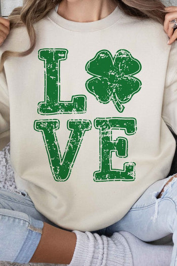 ST PATRICKS CLOVER LOVE GRAPHIC SWEATSHIRT ALPHIA