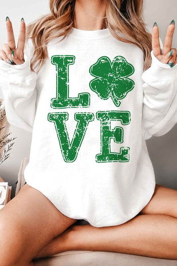 ST PATRICKS CLOVER LOVE GRAPHIC SWEATSHIRT ALPHIA