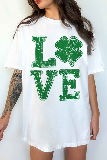 ST PATRICKS CLOVER LOVE OVERSIZED TEE ALPHIA