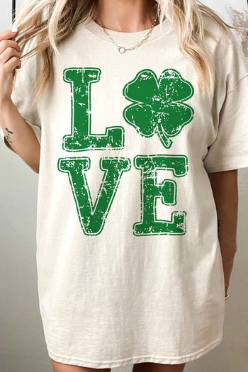 ST PATRICKS CLOVER LOVE OVERSIZED TEE ALPHIA