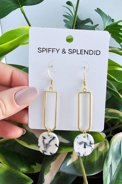 Mila Earrings - Marble Spiffy & Splendid