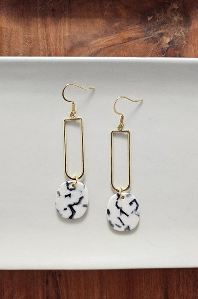 Mila Earrings - Marble Spiffy & Splendid