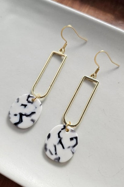 Mila Earrings - Marble Spiffy & Splendid