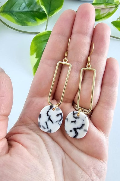 Mila Earrings - Marble Spiffy & Splendid