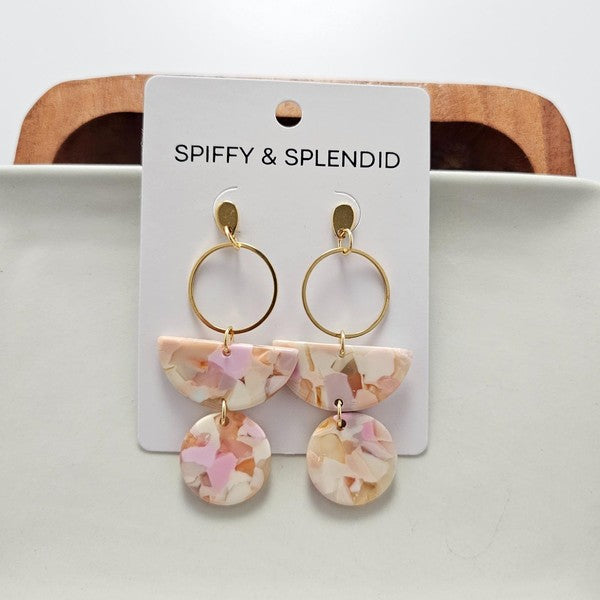 Wren Earrrings - Peachy Pink Spiffy & Splendid