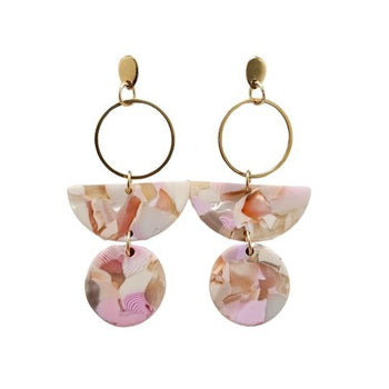 Wren Earrrings - Peachy Pink Spiffy & Splendid