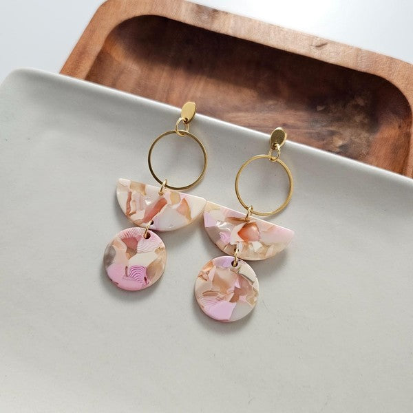 Wren Earrrings - Peachy Pink Spiffy & Splendid