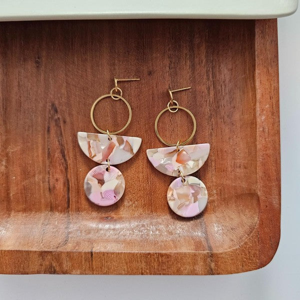 Wren Earrrings - Peachy Pink Spiffy & Splendid