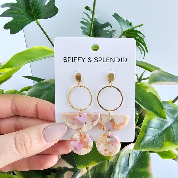 Wren Earrrings - Peachy Pink Spiffy & Splendid