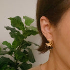 Dangle Beads Crescent Earrings Ellison and Young