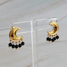 Dangle Beads Crescent Earrings Ellison and Young