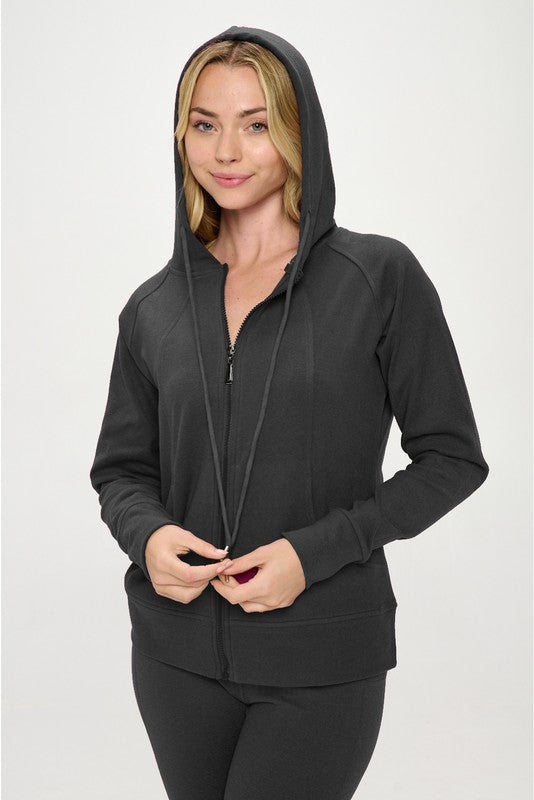 Basic Fall Casual Active Hoodie Set OTOS Active