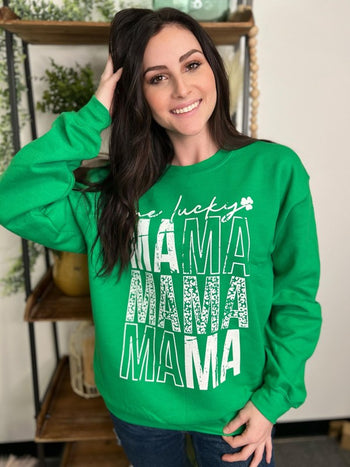 One Lucky Mama Sweatshirt Ask Apparel