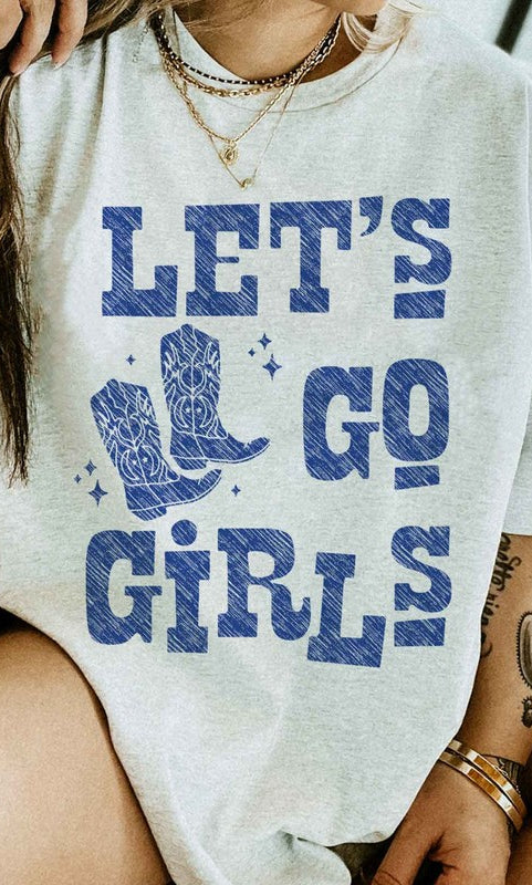 LETS GO GIRLS WESTERN BOOTS GRAPHIC TEE ROSEMEAD LOS ANGELES CO