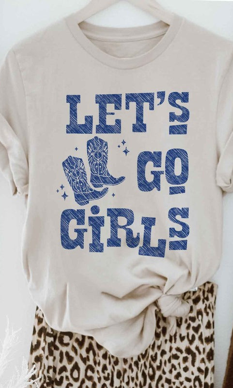 LETS GO GIRLS WESTERN BOOTS GRAPHIC TEE ROSEMEAD LOS ANGELES CO