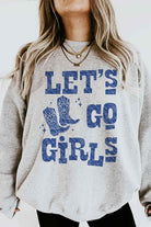 LETS GO GIRLS WESTERN BOOTS GRAPHIC SWEATSHIRT ROSEMEAD LOS ANGELES CO