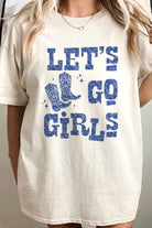 LETS GO GIRLS WESTERN BOOTS OVERSIZED GRAPHIC TEE ROSEMEAD LOS ANGELES CO