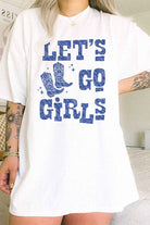 LETS GO GIRLS WESTERN BOOTS OVERSIZED GRAPHIC TEE ROSEMEAD LOS ANGELES CO