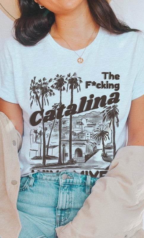 Catalina Wine Mixer Palm Tree Graphic T Shirts Color Bear