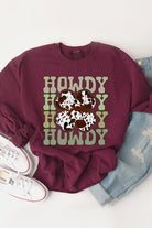 Howdy Western Graphic Fleece Sweatshirts Color Bear