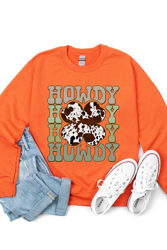 Howdy Western Graphic Fleece Sweatshirts Color Bear