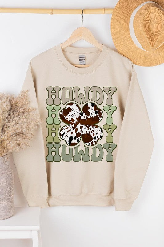 Howdy Western Graphic Fleece Sweatshirts Color Bear