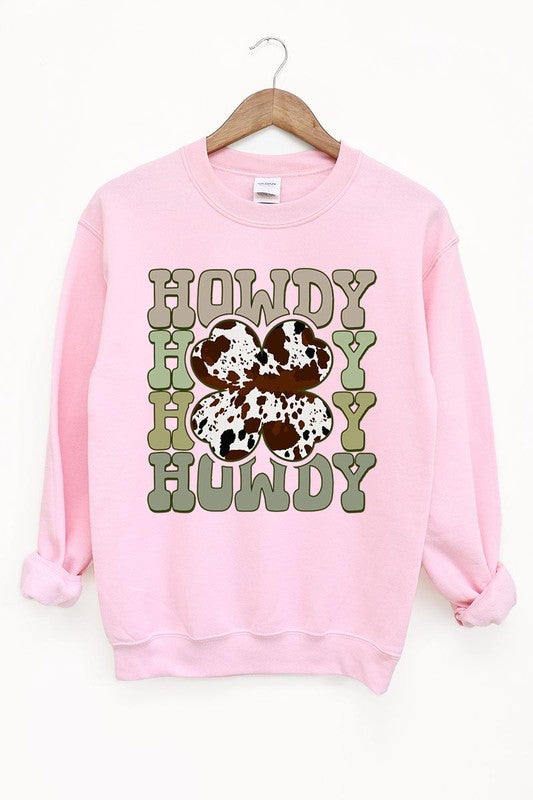 Howdy Western Graphic Fleece Sweatshirts Color Bear