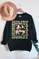 Howdy Western Graphic Fleece Sweatshirts Color Bear